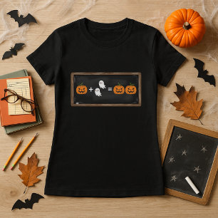 Camiseta Calabaza y fantasmas de matemáticas espeluznantes