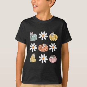 Camiseta Calabaza Y Flores De Daisy Cuidan Halloween De Caí