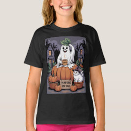 Camiseta Calabazas a la Venta & Fantasma de Cafeína & Gato 