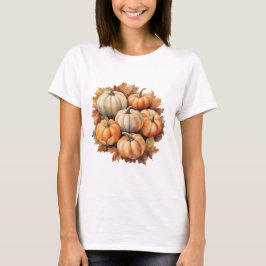 Camiseta Calabazas acuáticas de otoño con hojas
