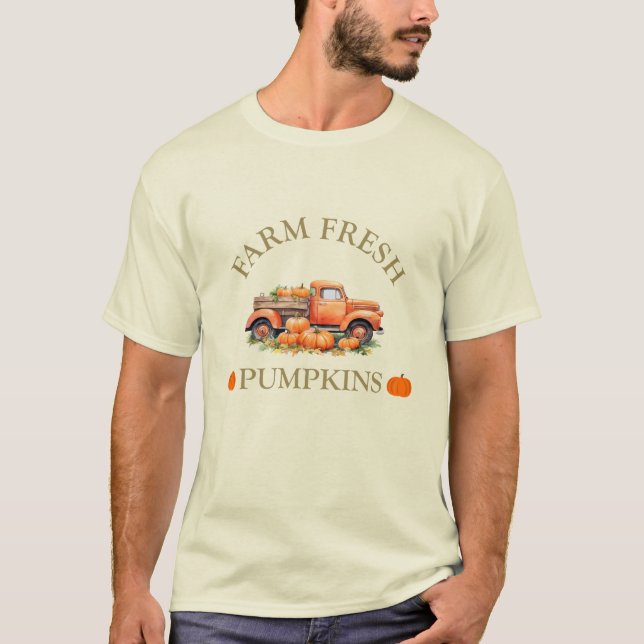 Camiseta Calabazas acuáticas frescas de cultivo otoño (Anverso)
