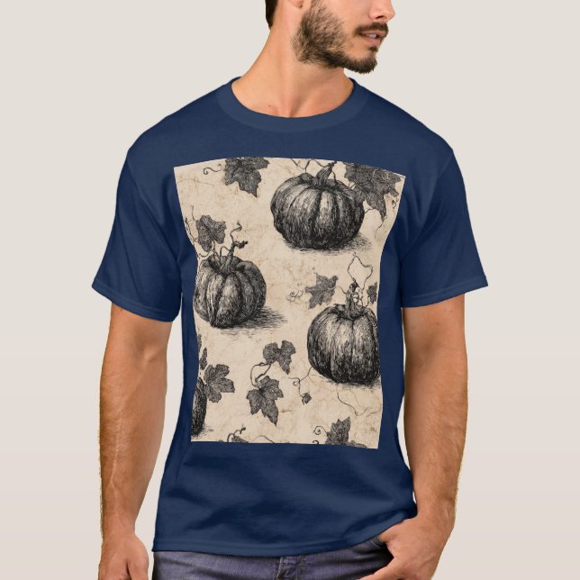 Camiseta Calabazas clásicas de Halloween (Anverso)
