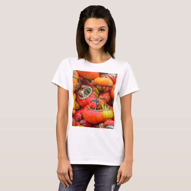 Camiseta Calabazas coloridas (Anverso completo)