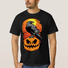 Camiseta Calabazas con cuervo para Halloween