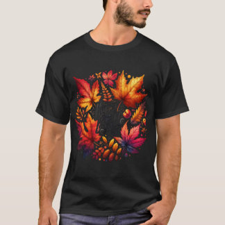 Camiseta Calabazas De Acuarela De Otoño Acogedor Hojas Perf