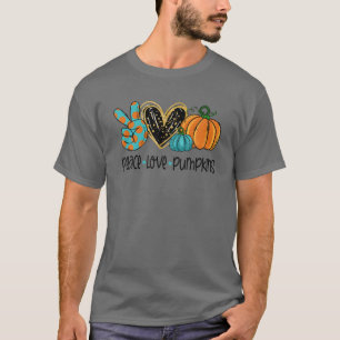 Camiseta Calabazas de amor por la paz Polka Dot Funny Fall 