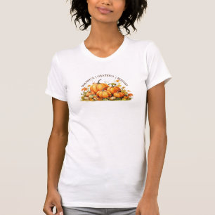 Camiseta Calabazas de Cute Watercolor Agradecidas Agradecid