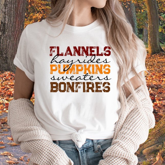 Camiseta Calabazas de Flanels Hayrides Las hogueras caen ca (Subido por el creador)