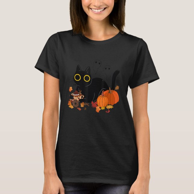 Camiseta Calabazas de gato caen disfraz de Halloween de Acc (Anverso)