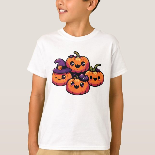 Camiseta "Calabazas de Halloween con personalidad" (Anverso)