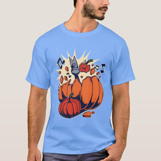 Camiseta Calabazas de Halloween divertidas destrozadas por  (Anverso)
