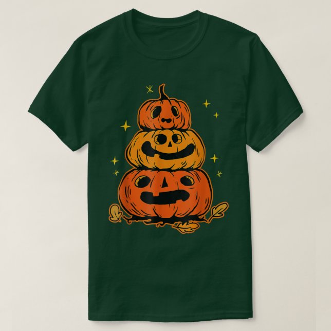 Camiseta Calabazas de Halloween - Gráfico de la torre de la (Diseño del anverso)