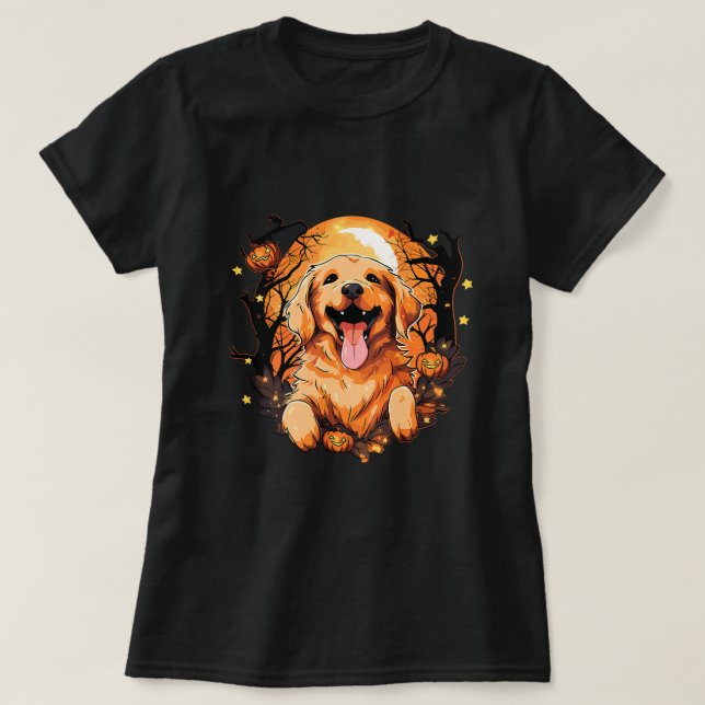 Camiseta Calabazas de Halloween y M (Diseño del anverso)