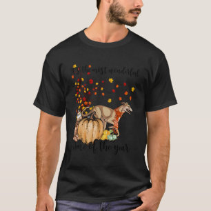 Camiseta Calabazas de la caída de Greyhound Árbol de hojas