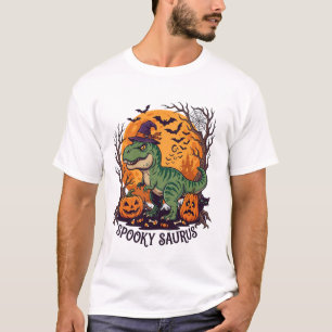 Camiseta Calabazas de Sombrero de Bruja Spooky Saurus Rex