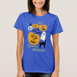Camiseta Calabazas de temporada espeluznante FELIZ Bat HALL