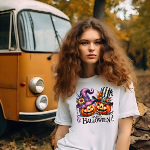 Camiseta Calabazas Felices con Sombreros