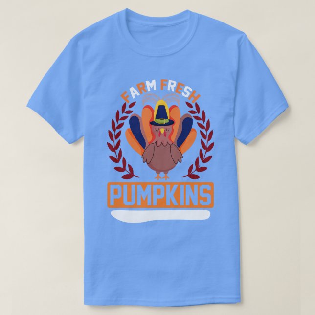 Camiseta Calabazas frescas de granja (Diseño del anverso)