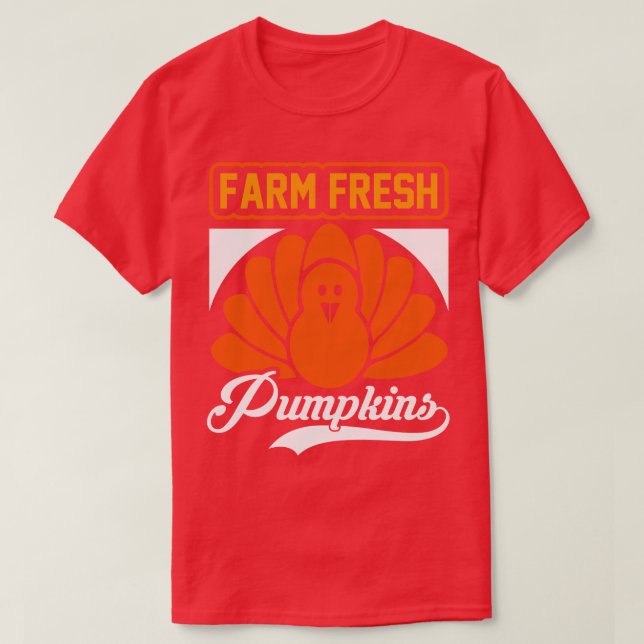 Camiseta Calabazas frescas de granja (Diseño del anverso)