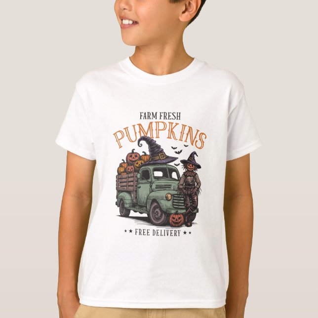 Camiseta Calabazas frescas de granja (Anverso)