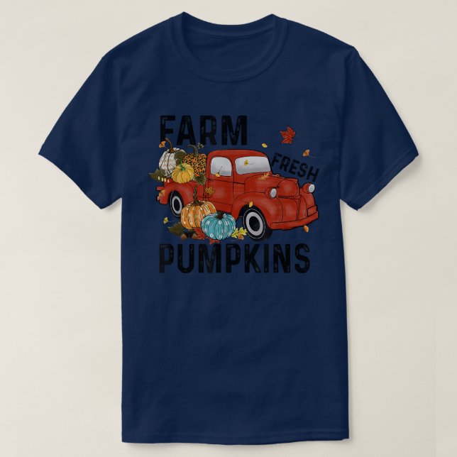 Camiseta Calabazas frescas de granja Calabaza de Camión de  (Diseño del anverso)