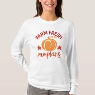 Camiseta Calabazas frescas de granja cosecha otoñal