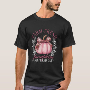Camiseta Calabazas frescas de la granja clásica mano cosech