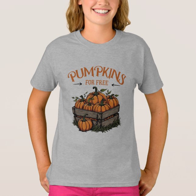 Camiseta Calabazas gratis - Amantes del otoño (Anverso)