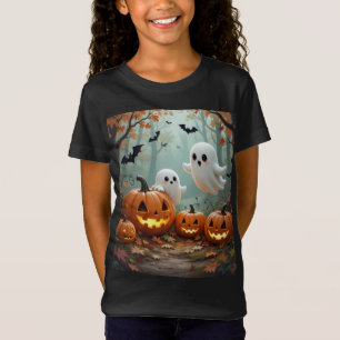 Camiseta Calabazas hongos y arañas y fantasmas