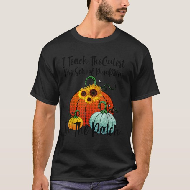 Camiseta Calabazas más cutáneas en parche de profesores pre (Anverso)