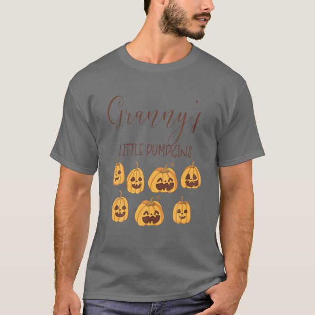 Camiseta Calabazas pequeñas de abuela - Calabaza divertida (Anverso)