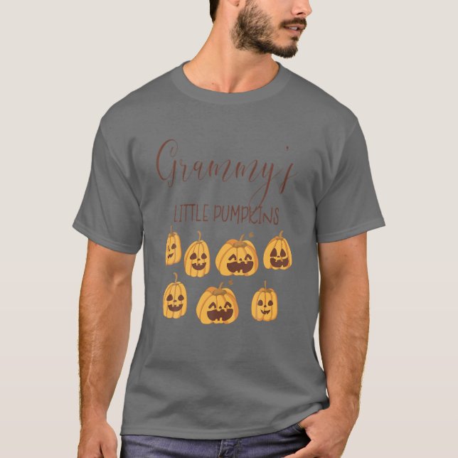 Camiseta Calabazas pequeñas para nanas - Calabaza divertida (Anverso)