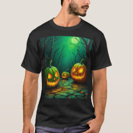 Camiseta Calabazas verdes espeluznantes para el truco o el 