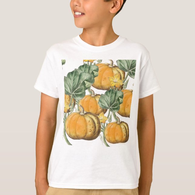 Camiseta Calabazas Vintage del otoño (Anverso)