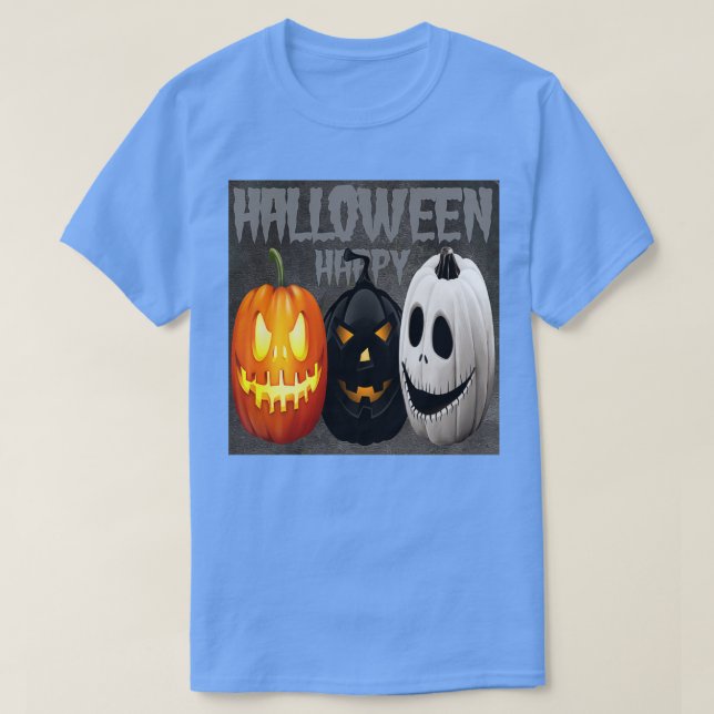 Camiseta Calabazas y Feliz Halloween (Diseño del anverso)