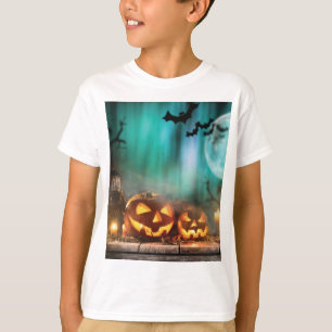 Camiseta Calabazas y murciélagos de Halloween