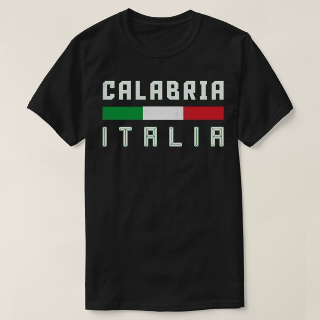 Camiseta Calabria Italia Diseño de tipografía (Diseño del anverso)