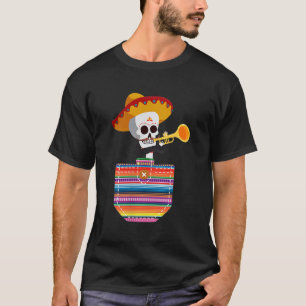 Camiseta Calaca Blanket Serape Fiesta Cinco