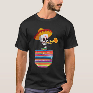 Camiseta Calaca Blanket Serape Fiesta Cinco