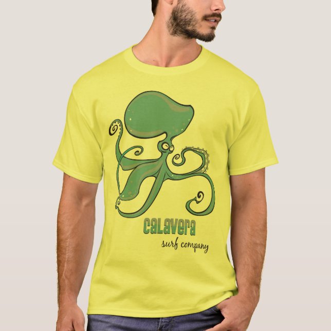 Camiseta Calamar - Calavera Surf Company (Anverso)