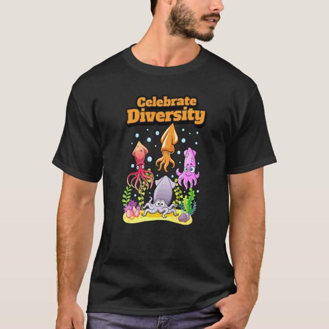 Camiseta Calamar de Celebrar la Diversidad (Anverso)
