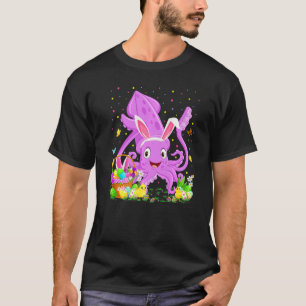 Camiseta Calamar de Pascua Caza de Huevos de Conejo Calamar