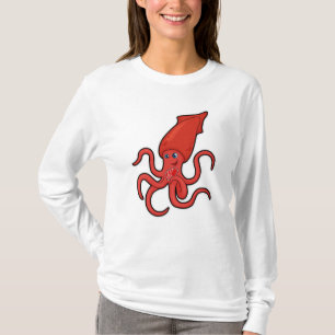 Camiseta Calamar en el póquer con tarjetas de póquer