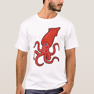 Camiseta Calamar en el póquer con tarjetas de póquer