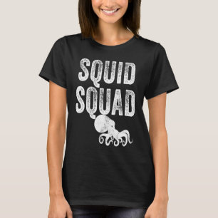 Camiseta Calamar Escuadrón Mar Océano Octopus Vintage