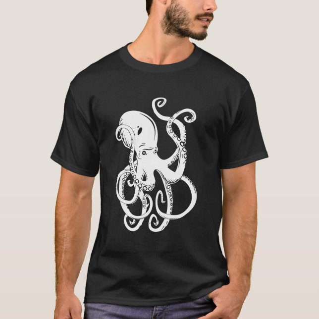 Camiseta Calamar pulpo agua mundo mar (Anverso)