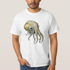Camiseta Calamares divertidos en arte de línea