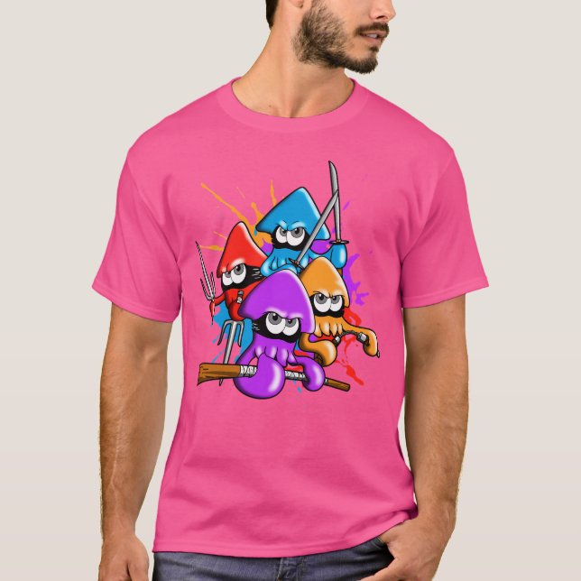 Camiseta Calamares Ninja De La Plana Adolescente. (Anverso)