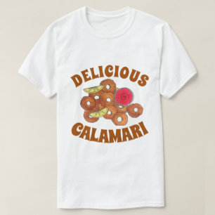 Camiseta Calamari frito canta comida italiana apetitoso