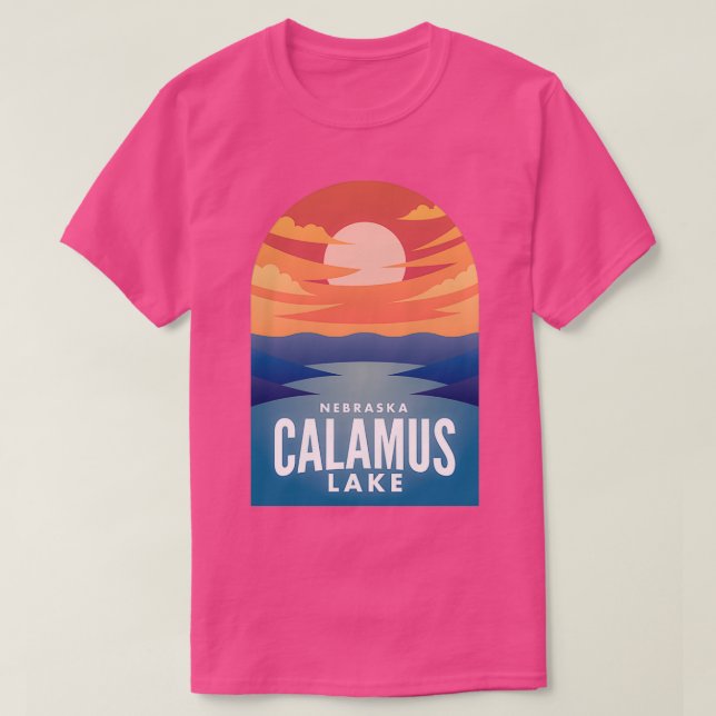 Camiseta Calamus Lake NB Retro Sunset (Diseño del anverso)